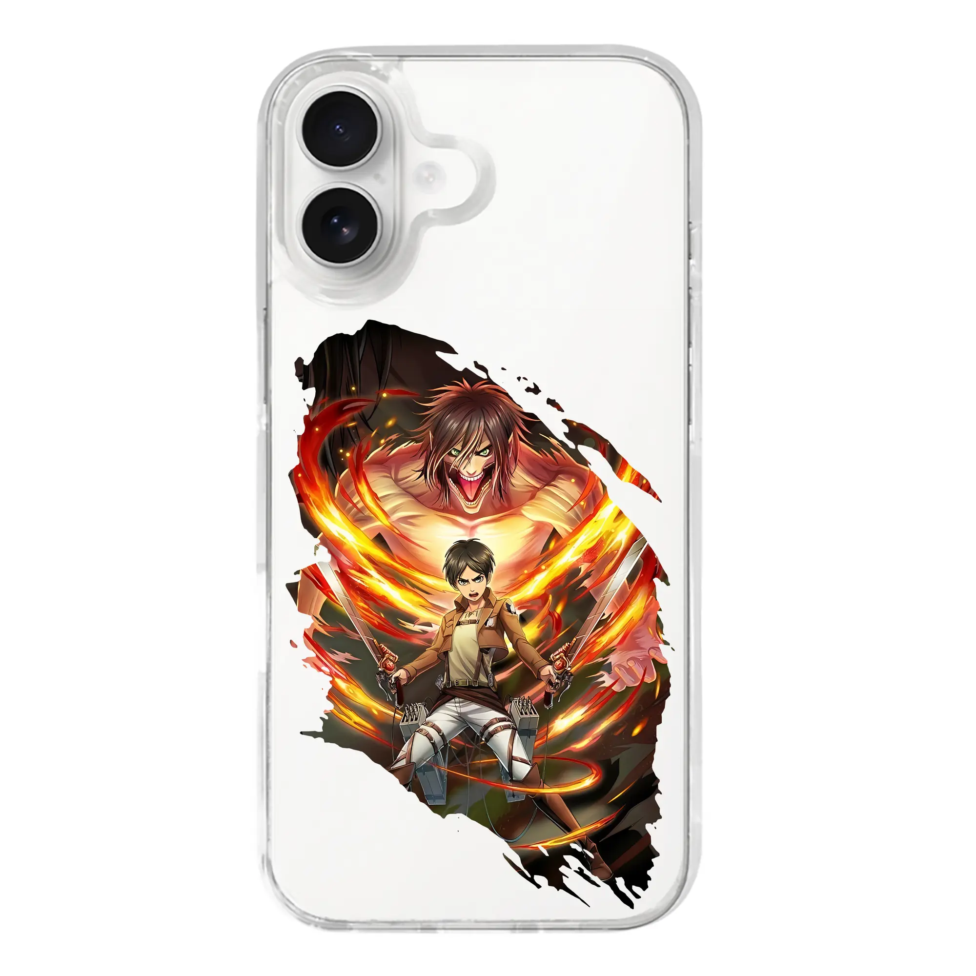 進撃の巨人 グッズ エレン・イェーガー - iPhone 17シリーズ 透明スマホケース – 薄型・耐衝撃・精密フィット保護カバー